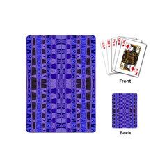 Blue Black Geometric Pattern Playing Cards (mini) 