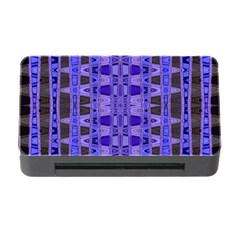 Blue Black Geometric Pattern Memory Card Reader With Cf