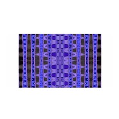 Blue Black Geometric Pattern Satin Wrap