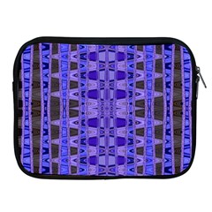 Blue Black Geometric Pattern Apple Ipad 2/3/4 Zipper Cases by BrightVibesDesign