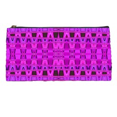 Bright Pink Black Geometric Pattern Pencil Cases