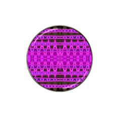 Bright Pink Black Geometric Pattern Hat Clip Ball Marker (4 Pack)
