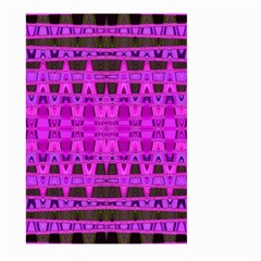 Bright Pink Black Geometric Pattern Large Garden Flag (two Sides) by BrightVibesDesign