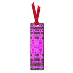 Bright Pink Black Geometric Pattern Small Book Marks