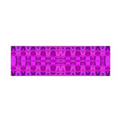 Bright Pink Black Geometric Pattern Satin Scarf (oblong)