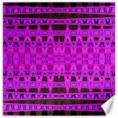 Bright Pink Black Geometric Pattern Canvas 16  X 16  