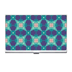 Blue Stars Pattern                  			business Card Holder by LalyLauraFLM