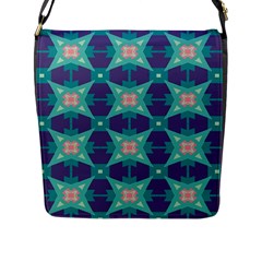 Blue Stars Pattern                  			flap Closure Messenger Bag (l) by LalyLauraFLM