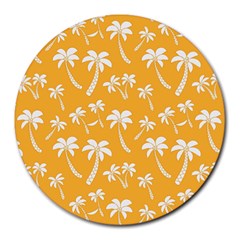 Summer Palm Tree Pattern Round Mousepads by TastefulDesigns