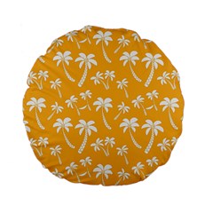 Summer Palm Tree Pattern Standard 15  Premium Flano Round Cushions by TastefulDesigns
