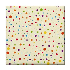 Colorful Dots Pattern Face Towel