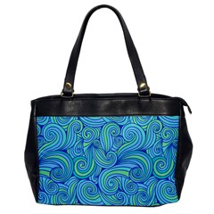 Abstract Blue Wave Pattern Office Handbags by TastefulDesigns