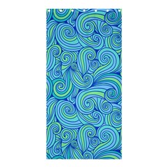 Abstract Blue Wave Pattern Shower Curtain 36  X 72  (stall)  by TastefulDesigns