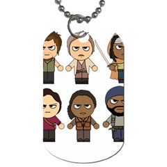 The Walking Dead   Main Characters Chibi   Amc Walking Dead   Manga Dead Dog Tag (One Side)