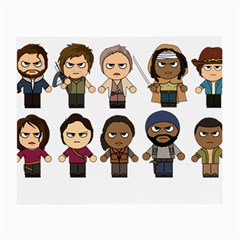 The Walking Dead   Main Characters Chibi   Amc Walking Dead   Manga Dead Small Glasses Cloth by PTsImaginarium