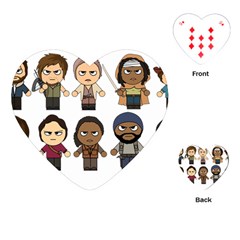 The Walking Dead   Main Characters Chibi   Amc Walking Dead   Manga Dead Playing Cards (Heart) 