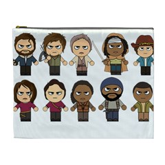 The Walking Dead   Main Characters Chibi   Amc Walking Dead   Manga Dead Cosmetic Bag (xl)