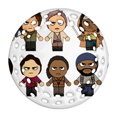 The Walking Dead   Main Characters Chibi   Amc Walking Dead   Manga Dead Ornament (round Filigree) 