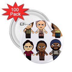 The Walking Dead   Main Characters Chibi   Amc Walking Dead   Manga Dead 2 25  Buttons (100 Pack)  by PTsImaginarium