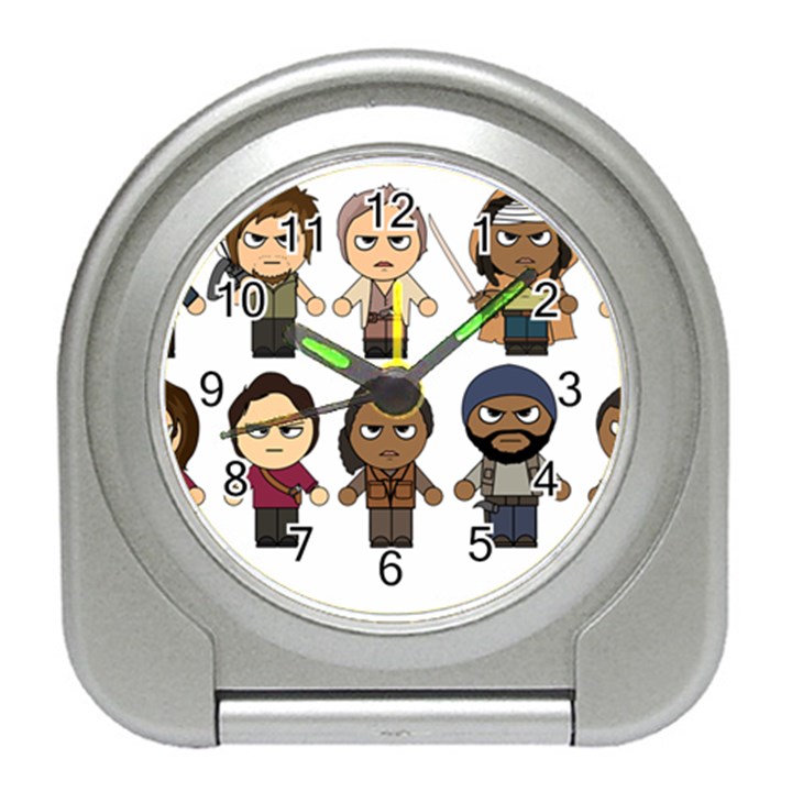 The Walking Dead   Main Characters Chibi   Amc Walking Dead   Manga Dead Travel Alarm Clocks