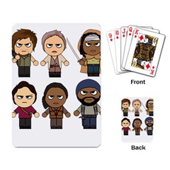 The Walking Dead   Main Characters Chibi   Amc Walking Dead   Manga Dead Playing Card by PTsImaginarium