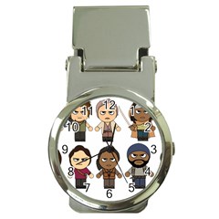 The Walking Dead   Main Characters Chibi   Amc Walking Dead   Manga Dead Money Clip Watches