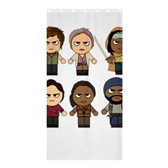 The Walking Dead   Main Characters Chibi   Amc Walking Dead   Manga Dead Shower Curtain 36  X 72  (stall) 