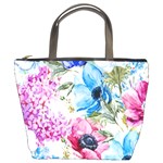 Watercolor spring flowers Bucket Bags Front