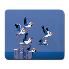 Abstract Pelicans Seascape Tropical Pop Art Large Mousepads by WaltCurleeArt