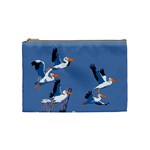 abstract Pelicans seascape tropical pop art Cosmetic Bag (Medium)  Front