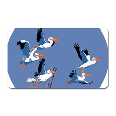 Abstract Pelicans Seascape Tropical Pop Art Magnet (rectangular) by WaltCurleeArt