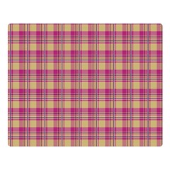 Pink Plaid Pattern Double Sided Flano Blanket (large)  by TastefulDesigns