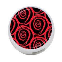 Abtract  Red Roses Pattern 4-port Usb Hub (two Sides)  by TastefulDesigns