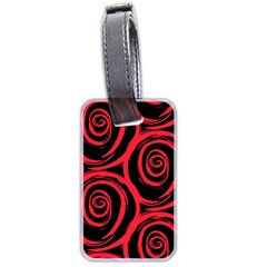 Abtract  Red Roses Pattern Luggage Tags (two Sides) by TastefulDesigns