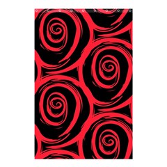 Abtract  Red Roses Pattern Shower Curtain 48  X 72  (small)  by TastefulDesigns