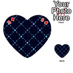 Seamless geometric blue Dots pattern  Playing Cards 54 (Heart)  Front - Diamond8