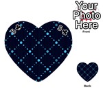 Seamless geometric blue Dots pattern  Playing Cards 54 (Heart)  Front - Club5