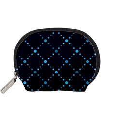 Seamless Geometric Blue Dots Pattern  Accessory Pouches (small)  by TastefulDesigns