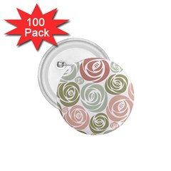  Retro Elegant Floral Pattern 1 75  Buttons (100 Pack)  by TastefulDesigns