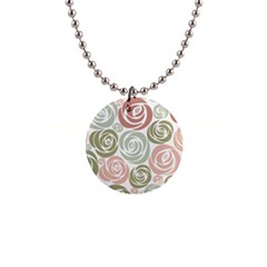  Retro Elegant Floral Pattern Button Necklaces by TastefulDesigns