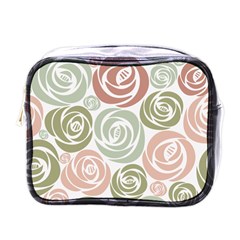  Retro Elegant Floral Pattern Mini Toiletries Bags by TastefulDesigns