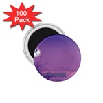 Abstract Tropical Birds Purple Sunset  1.75  Magnets (100 pack)  Front