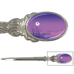 Abstract Tropical Birds Purple Sunset  Letter Openers