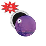 Abstract Tropical Birds Purple Sunset 1.75  Magnets (100 pack)  Front