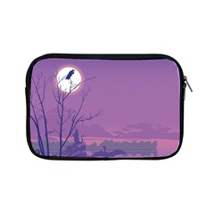 Abstract Tropical Birds Purple Sunset Apple Ipad Mini Zipper Cases by WaltCurleeArt