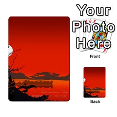 Tropical Birds Orange Sunset Landscape Multi-purpose Cards (rectangle) 