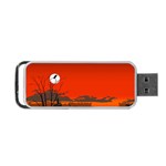 Tropical Birds Orange Sunset Landscape Portable USB Flash (Two Sides) Front