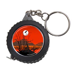 Tropical Birds Orange Sunset Landscape Measuring Tapes by WaltCurleeArt