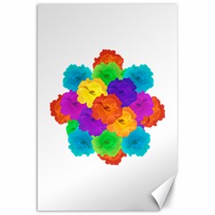 Flowes Collage Ornament Canvas 20  X 30   by dflcprints