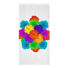 Flowes Collage Ornament Shower Curtain 36  X 72  (stall)  by dflcprints